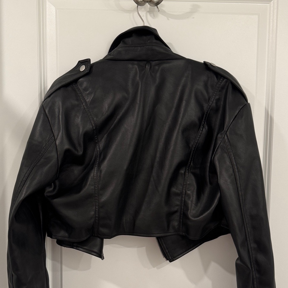 Black Faux Leather Jacket - Picture 5 of 5